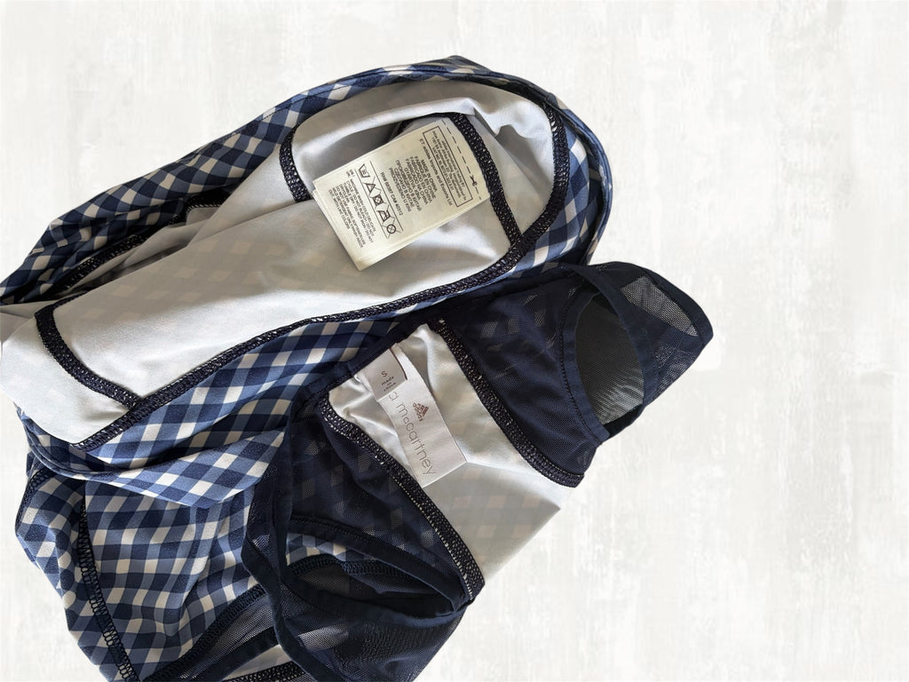 Adidas by Stella McCartney Navy & White Gingham Top - S