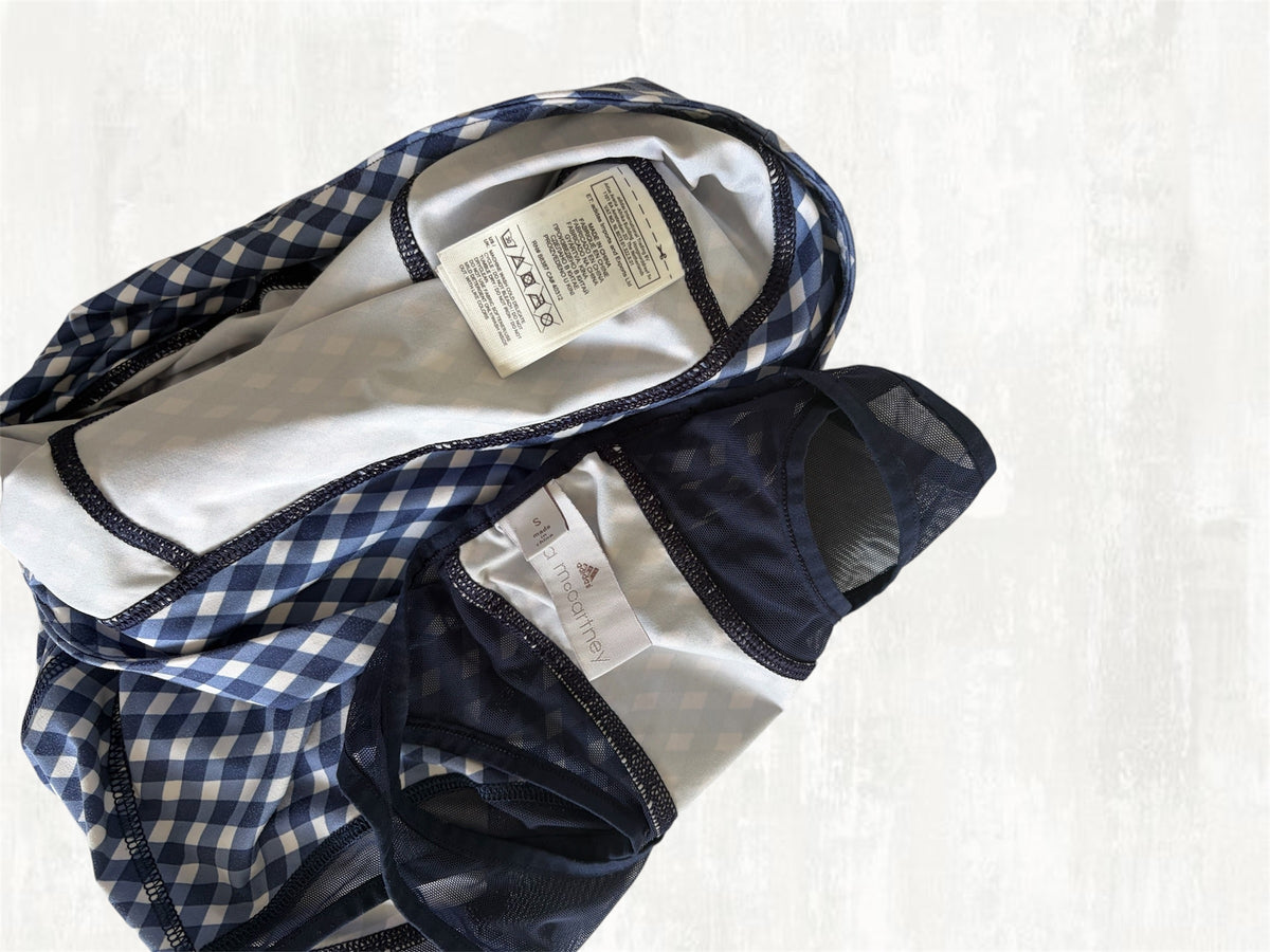 Adidas by Stella McCartney Navy & White Gingham Top - S