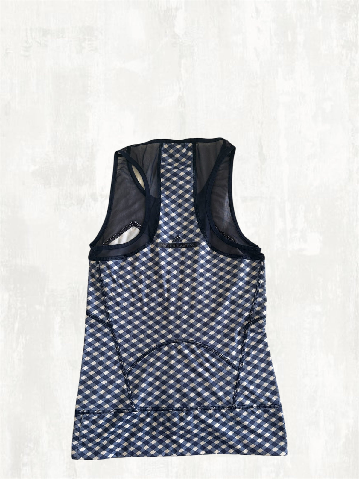Adidas by Stella McCartney Navy & White Gingham Top - S